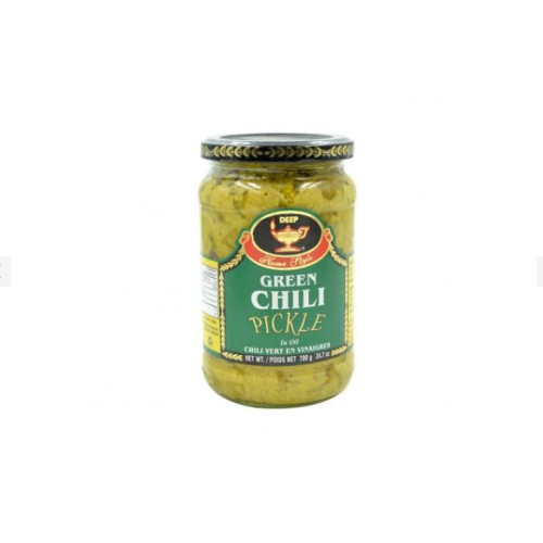Deep Green Chilli Pickle-24.7 Oz
