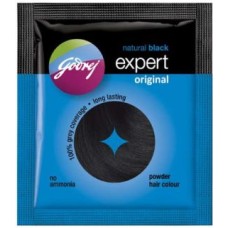 Godrej Natural Black Expert Powder Hair Colour-0.6oz