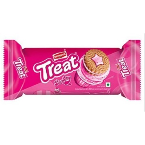 Britannia Treat Strawberry Flavored Sandwich Biscuits-4.2oz