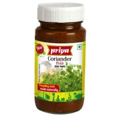 Priya Coriander Pickle With Garlic-10.6oz
