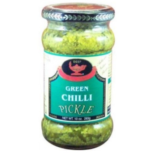 Deep Green Chilli Pickle In Oil-10oz