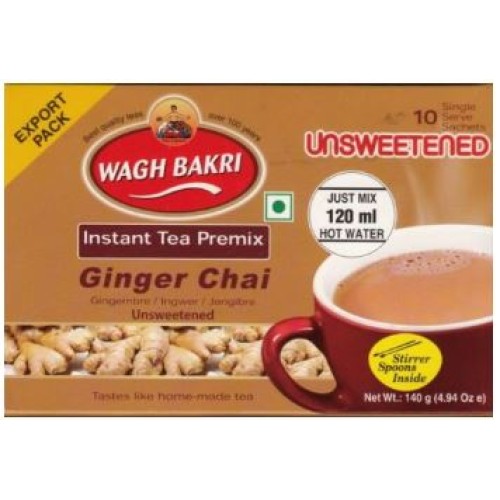 Wagh Bakri Ginger (Unsweetened) 10 Tea Bags-4.9oz