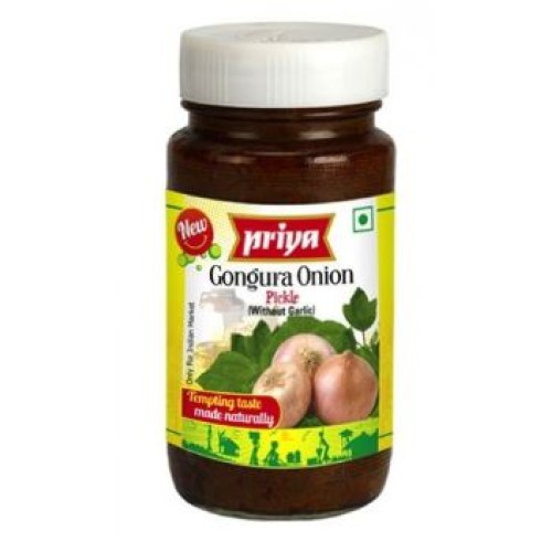 Priya Gongura Onion Pickle Without Garlic-10.6oz