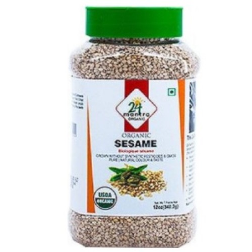 24 mantra Organic Sesame Seeds (Bottle)-12oz