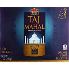 Taj Mahal Orange Pekoe Black Tea 100 Tea Bags-7oz