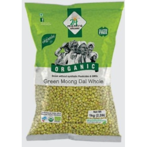 24 mantra Organic Moong Dal whole With Skin -2lb