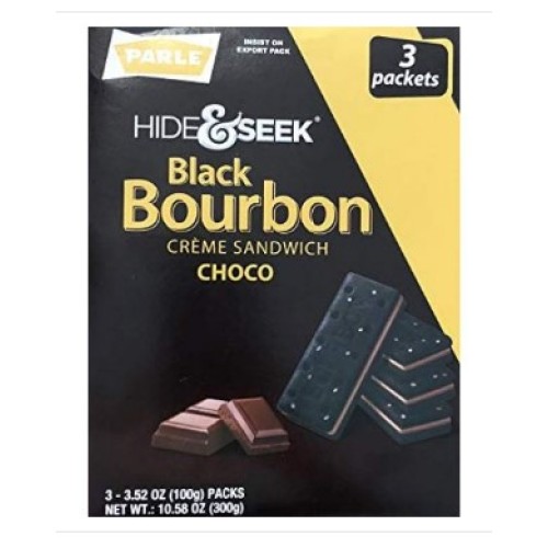 Parle Hide & Seek Black Bourbon Choco 3 Packs-10.5oz