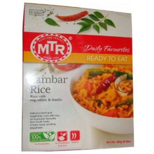 MTR Sambar Rice - Rice with Vegetables & Lentils-10.6oz