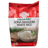 Swad Organic Sona Masoori White Rice -20lb