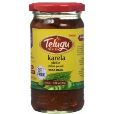 Telugu Karela (Bitter gourd) Pickle Without Garlic-10.6oz