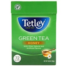 Tetley Natural Green Tea With Honey 72 Tea Bags-3.8oz
