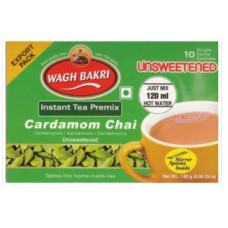 Wagh Bakri Cardamom (Unsweetened) 10 Tea Bags-4.9oz